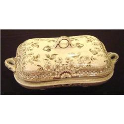Antique Staffordshire Transferware Tureen #1845925