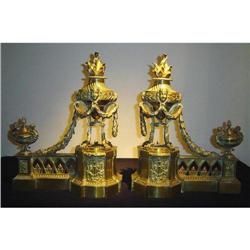 EMPIRE BRONZE ANDIRONS #1845938