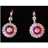 Image 1 : Pair of  Antique Diamond and Ruby Earrings #1845964