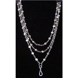 Antique Gunmetal  & Paste Lorgnette #1845985