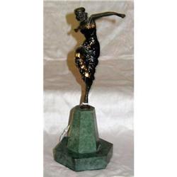 Art Deco Dancer Flapper Figurine on Marble Base#1846008