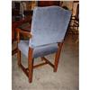 Image 1 : English Chair with Blue Fabric #1846020