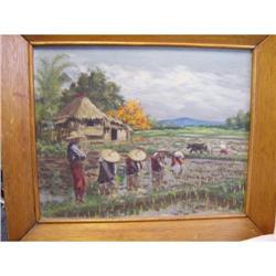 Ferosa Manitase  Oil on Canvas Rice Fields #1846066