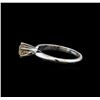 Image 3 : 14KT White Gold 0.70 ctw Round Cut Fancy Brown Diamond Solitaire Ring