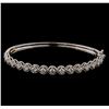 14KT White Gold 2.30 ctw Diamond Bangle Bracelet