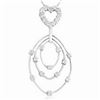 18k White Gold 0.51CTW Diamond Pendant, (H-I)