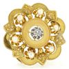 Image 3 : Antique Victorian 18K Yellow Gold Diamond Pearl Detailed Open Flower Brooch Pin