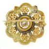Image 4 : Antique Victorian 18K Yellow Gold Diamond Pearl Detailed Open Flower Brooch Pin