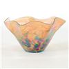 Image 1 : Glass Eye Studios, "Mini Wave Bowl (Island Mix)" Hand Blown Glass Sculpture (Sec