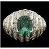 14KT Yellow Gold 2.03 ctw Emerald and Diamond Ring