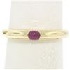 Image 7 : 14K Tri Color Gold 3 Stackable Tension Set Emerald Sapphire Ruby Solitaire Rings