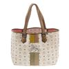 Image 1 : MCM White Visetos Coated Canvas Lion Shopper Tote