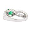 Image 3 : 0.78 ctw Emerald and Diamond Ring - 14KT White Gold