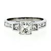 Estate 18kt White Gold 1.42 ctw GIA Certified Radiant Diamond Engagement Ring