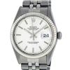 Image 1 : Rolex Mens Stainless Steel 36MM Silver Index Oyster Perpetual Datejust Wristwatc