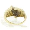 Image 5 : 14k Solid Gold Twist Diamond Embellished Ladies Simple Yet Unique Cocktail Ring