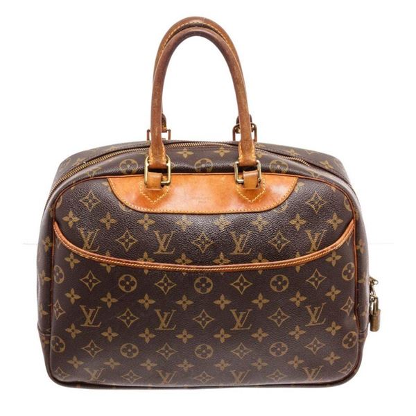 Louis Vuitton Brown Monogram Deauville Satchel Bag