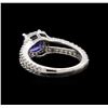 Image 3 : 14KT White Gold 1.47 ctw Tanzanite and Diamond Ring