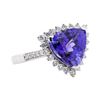 5.92 ctw Tanzanite and Diamond Ring - Platinum
