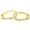 Image 1 : 18kt Yellow Gold 0.75 ctw Diamond Oval Hoop Earrings