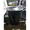 Image 1 : BLACK PLASTIC MOBILE STORAGE CASE, 2 DOOR METAL STORAGE CABINET AND SMALL BLACK/GRAY METAL DESK