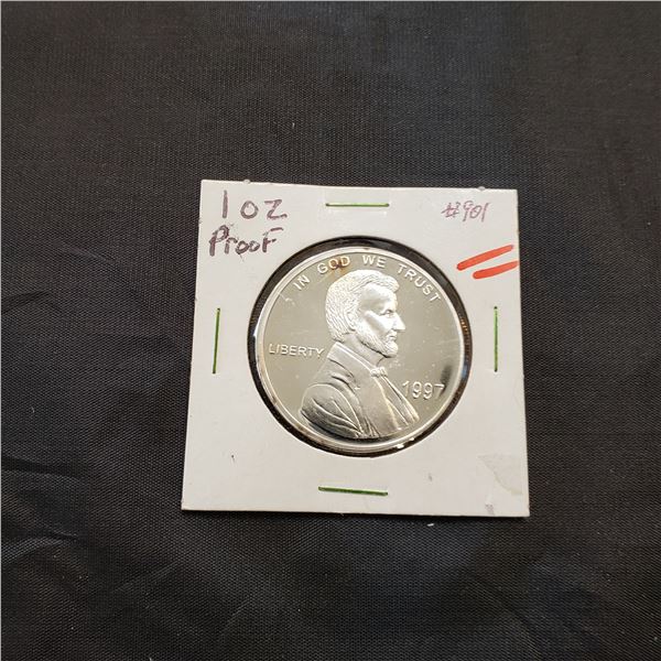 1997 Lincoln Cent 1 Oz Silver