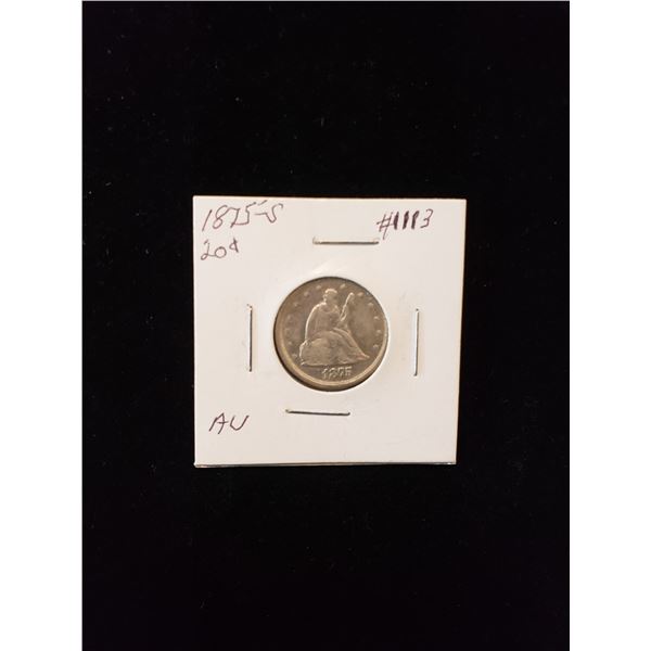 1875-S Liberty Seated Twenty Cent AU
