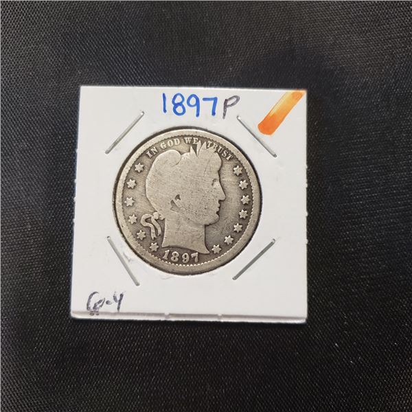 1897 P Barber Quarter