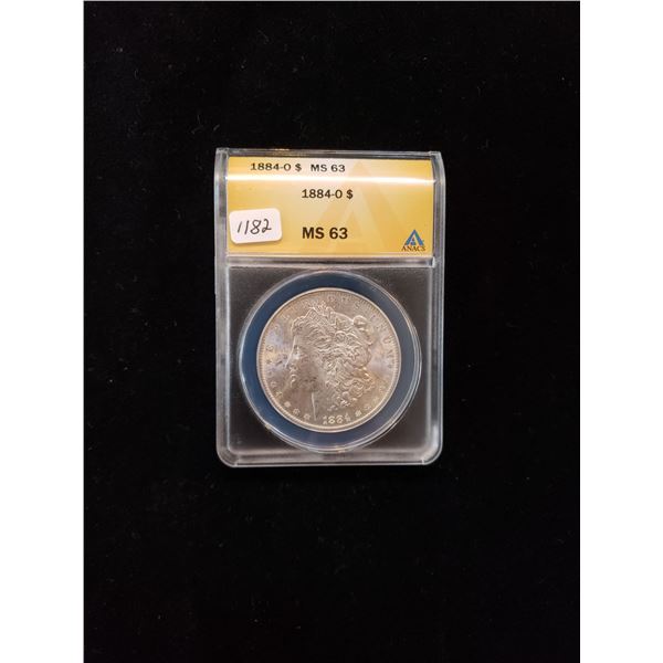 1884-O Morgan Dollar ANACS MS63