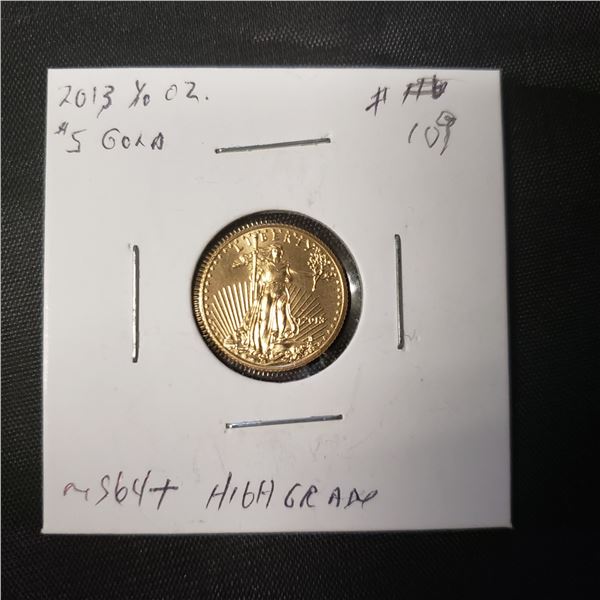 2013 1/10 OZ $5 Gold American Eagle