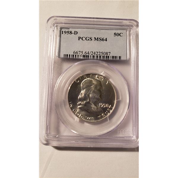 1958-D Franklin Half Dollar
