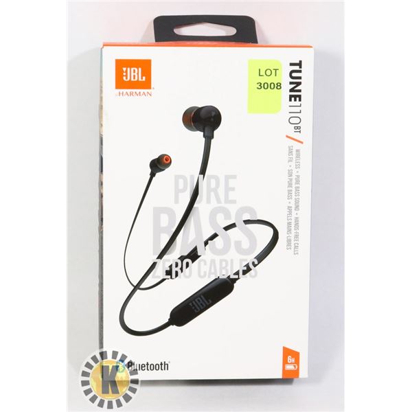 NEW JBL BY HARMAN TUNE 110BT WIRELESS PURE BASS
