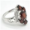 Image 4 : SILVER GARNET CZ(2.9CT) RHODIUM PLATED RING