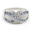 Image 3 : SILVER TANZANITE CZ(1.8CT) RHODIUM PLATED RING