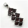 Image 2 : SILVER GARNET CZ(2.9CT) RHODIUM PLATED