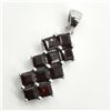 Image 3 : SILVER GARNET CZ(2.9CT) RHODIUM PLATED