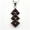 Image 4 : SILVER GARNET CZ(2.9CT) RHODIUM PLATED