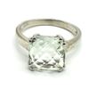 Image 3 : SILVER GREEN AMETHYST(3.3CT) RHODIUM PLATED