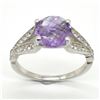 Image 1 : SILVER AMETHYST CZ(1.8CT) RHODIUM PLATED RING