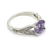 Image 4 : SILVER AMETHYST CZ(1.8CT) RHODIUM PLATED RING