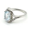 Image 5 : SILVER BLUE TOPAZ CZ(3.1CT) RHODIUM PLATED RING