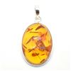 Image 1 : SILVER AMBER (RECONSTITUTED)(7.2CT) RHODIUM PLATED