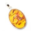Image 2 : SILVER AMBER (RECONSTITUTED)(7.2CT) RHODIUM PLATED