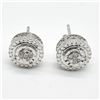 Image 1 : SILVER DIAMOND(0.2CT) RHODIUM PLATED EARRINGS