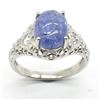 Image 1 : SILVER TANZANITE(2.4CT) RHODIUM PLATED RING