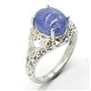 Image 2 : SILVER TANZANITE(2.4CT) RHODIUM PLATED RING