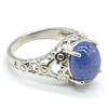 Image 4 : SILVER TANZANITE(2.4CT) RHODIUM PLATED RING