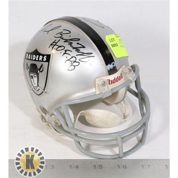 AUTOGRAPHED RAIDERS TOY HELMET