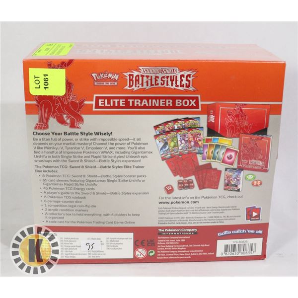 POKEMON BATTLE STYLES ELITE TRAINER BOX NEW SEALED