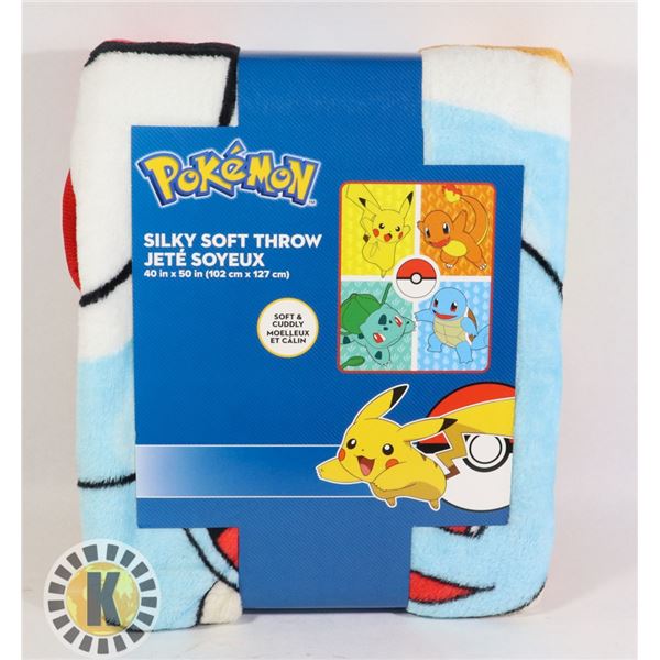 NEW POKEMON 40" X 50" SILKY SOFT THROW BLANKET